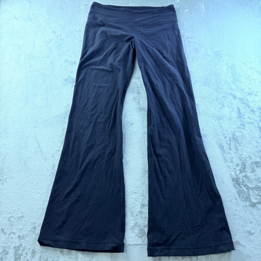Lululemon Groove Pant Flare Leg Yoga Pants Black Womens Size 8